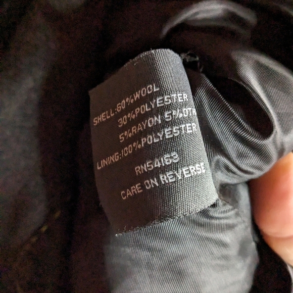 Kenneth Cole Reaction 8P Gray Wool Blend Long Button Down Lined Trench Coat‎ - Picture 3 of 10